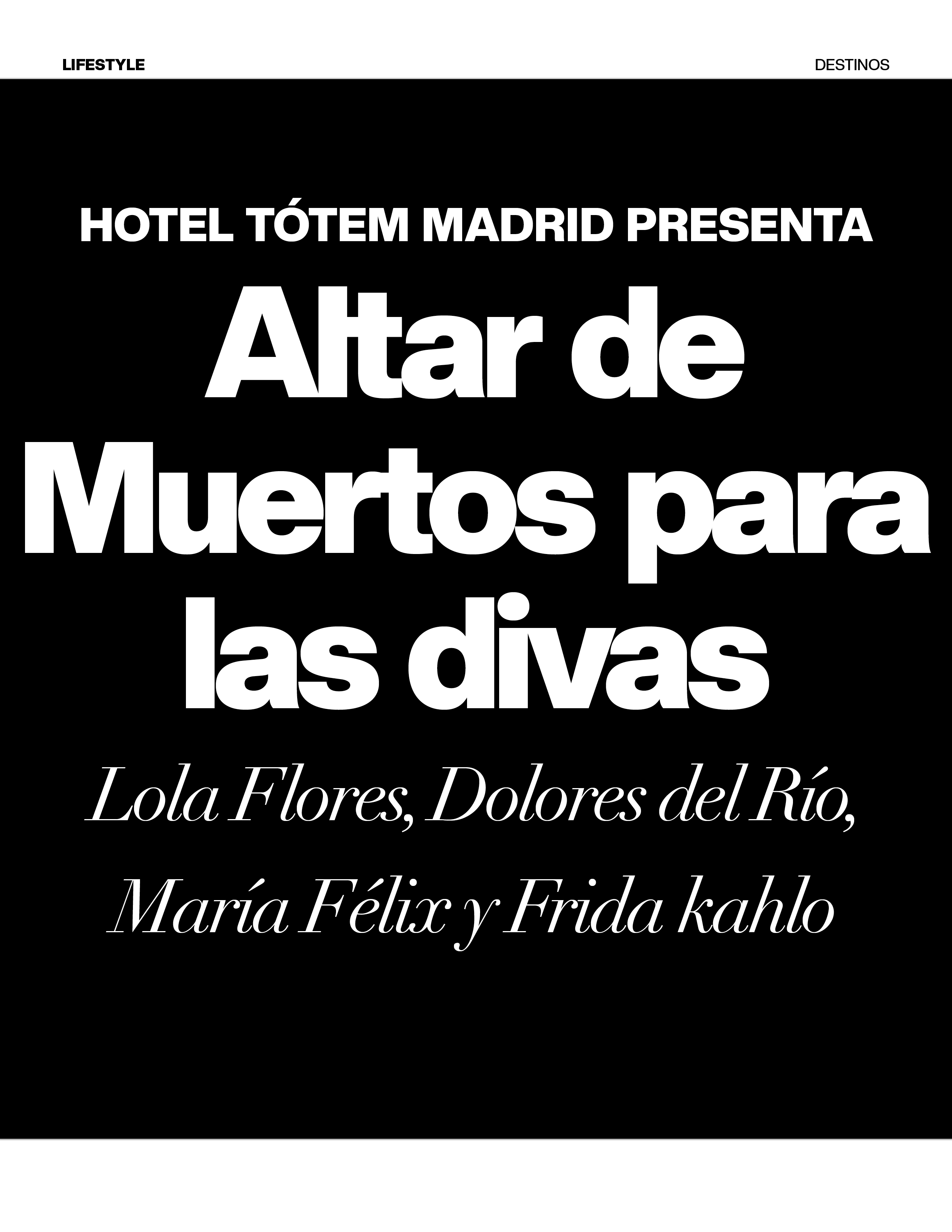 Hotel Tótem Madrid presenta su Altar de Muertos.